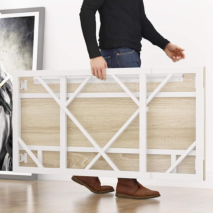 Elephance Folding Desk Writing Computer Desk for Home Office, No-Assembly Study Office Desk Foldable Table for Small Spaces - LeafyLoom