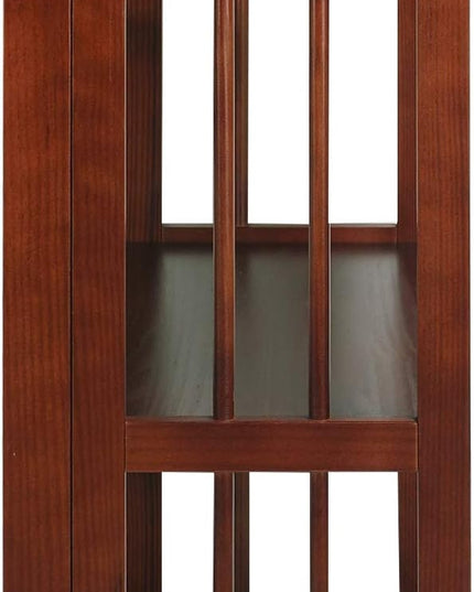 Casual Home 3-Shelf Folding Bookcase (14" Wide)-Walnut - LeafyLoom