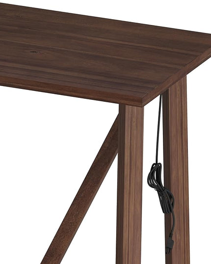 NicBex Dining Table Set for 4 Table and Chairs Modern 5-Piece Dining Table Set Bar Kitchen Table Set with Upholstered Stools for Small Space, Breakfast Nook, Easy Assemble, Walnut - LeafyLoom
