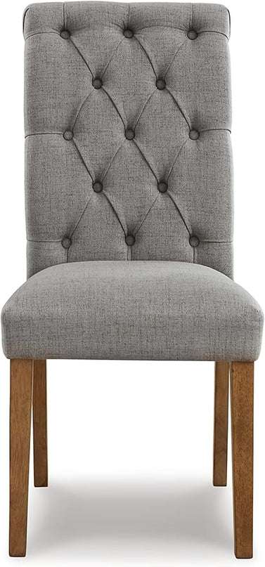 Signature Design by Ashley Harvina French Country 19" Tufted Upholstered Dining Chair, 2 Count, Gray - LeafyLoom