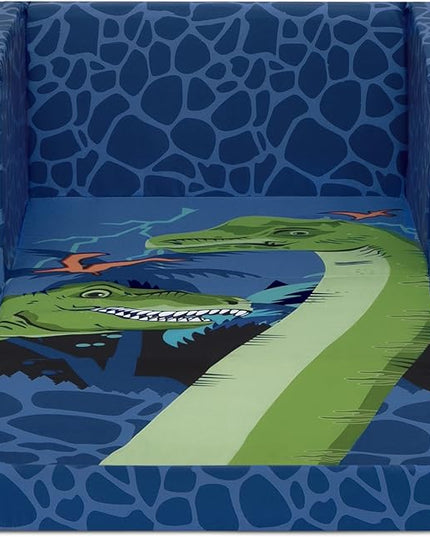 Delta Children Dinosaur Cozee Flip-Out Chair For Relaxing- 2-in-1 Convertible Lightweight,Portable Chair to Lounger for Toddlers & Kids - LeafyLoom