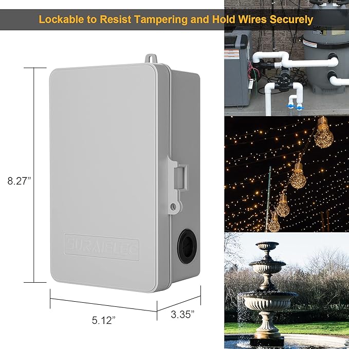 SURAIELEC WiFi Pool Timer, 40 AMP, 1HP 120V, 2HP 240V, Outdoor Indoor Smart Switch, Heavy Duty Pool Controller Light Timer Box for Pump, Water Heater, Spa, Powerful Electrical Appliances SURAIELEC