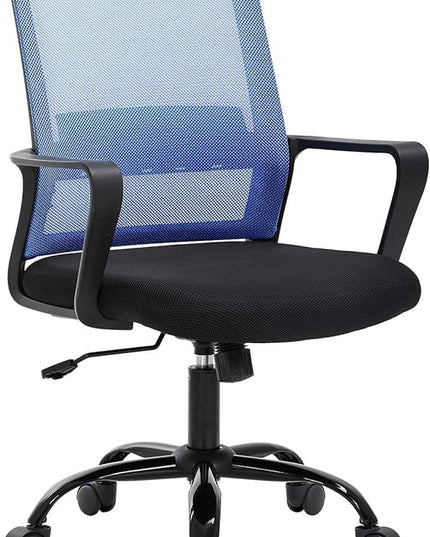 BestOffice Office Chair Desk Chair Computer Chair Swivel Rolling Executive Lumbar Support Task Mesh Chair Adjustable Stool for Women Men, Blue - LeafyLoom