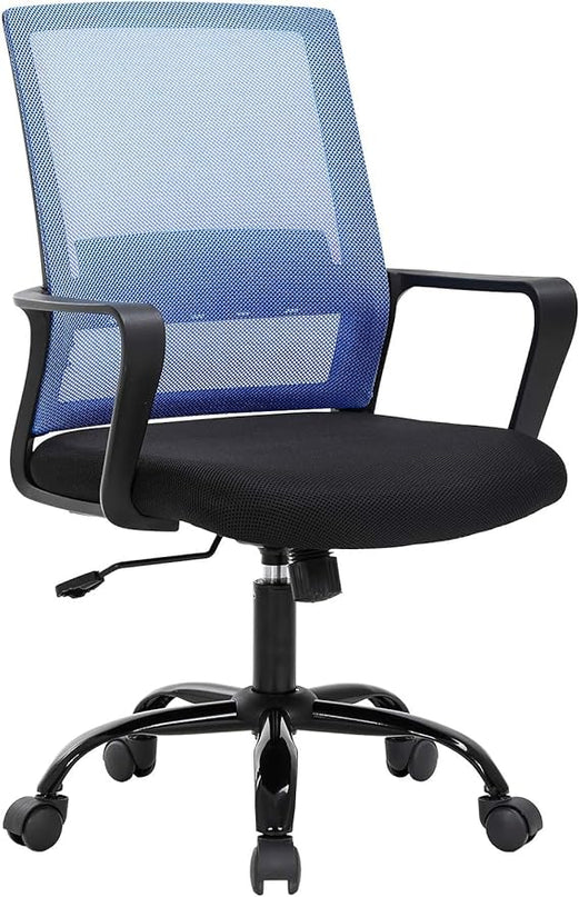 BestOffice Office Chair Desk Chair Computer Chair Swivel Rolling Executive Lumbar Support Task Mesh Chair Adjustable Stool for Women Men, Blue - LeafyLoom