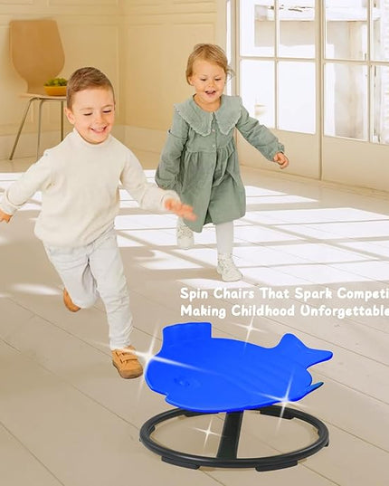 Autism Sensory Products Kids Swivel Chair for Autistic Kids Sensory Spinning Chair Spin Seat Sensory Indoor/Outdoor - Improve Balance & Motion Sickness Relief for Children & Teens - LeafyLoom