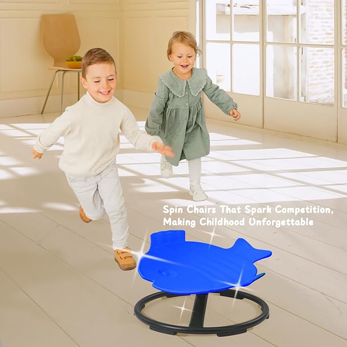 Autism Sensory Products Kids Swivel Chair for Autistic Kids Sensory Spinning Chair Spin Seat Sensory Indoor/Outdoor - Improve Balance & Motion Sickness Relief for Children & Teens - LeafyLoom
