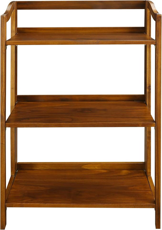 Casual Home Stratford 3-Shelf Folding Bookcase-Warm Brown - LeafyLoom
