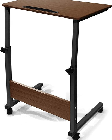 Urban Lifestyle Wood Adjustable Rolling Laptop Desk, Black - LeafyLoom