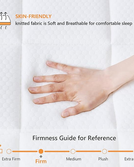 Queen Mattress - 14 Inch Hybrid Mattress Queen Size with Memory Foam and Pocket Springs, Upgraded Support Queen Size Mattresses, Pressure Relief & Motion Isolation, Firm Queen Mattress in a box - LeafyLoom