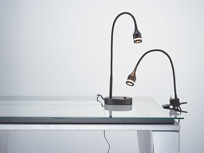 Adesso 3218-01 Prospect 11"-18" LED Desk Lamp, Black, Smart Outlet Compatible - LeafyLoom