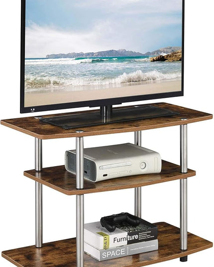 Convenience Concepts Designs2Go 3-Tier TV Stand, 31.5", Barnwood - LeafyLoom