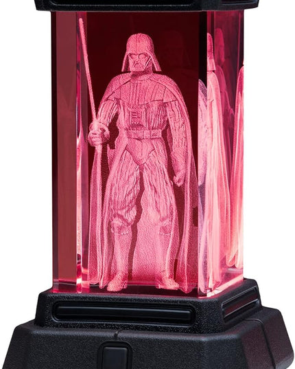 Paladone Darth Vader Figure Holographic Light, 3D Laser-Etched Crystal Model of Darth Vader, 12cm (4.7") Tall Star Wars Lighting & Replica Decor - LeafyLoom