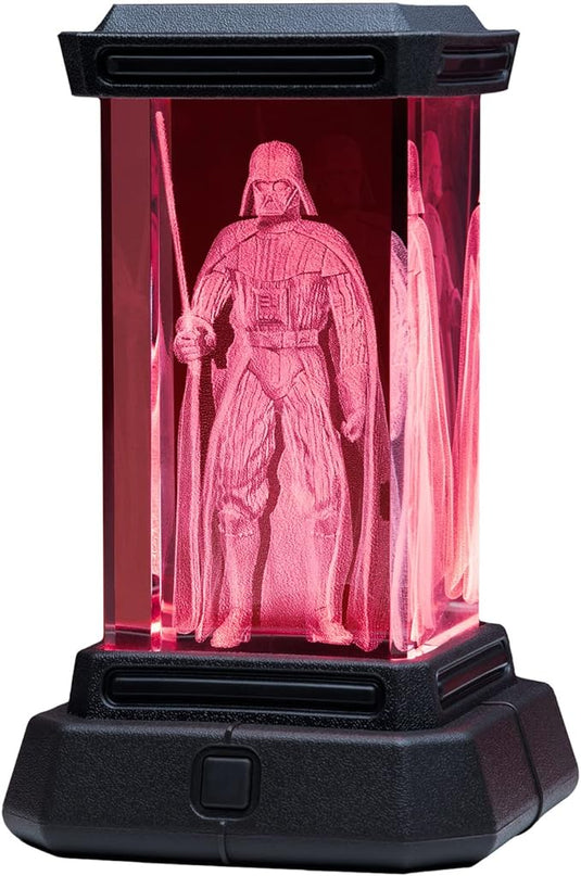 Paladone Darth Vader Figure Holographic Light, 3D Laser-Etched Crystal Model of Darth Vader, 12cm (4.7") Tall Star Wars Lighting & Replica Decor - LeafyLoom