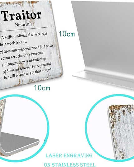 Coworker Leaving Traitor Gifts Sarcastic Farewell Gifts for Coworkers Work Bestie Gifts Going Away Gift for Coworkers Woman Good Luck Gifts for Coworkers Leaving Colleague Farewell Signs Gift LD7 - LeafyLoom