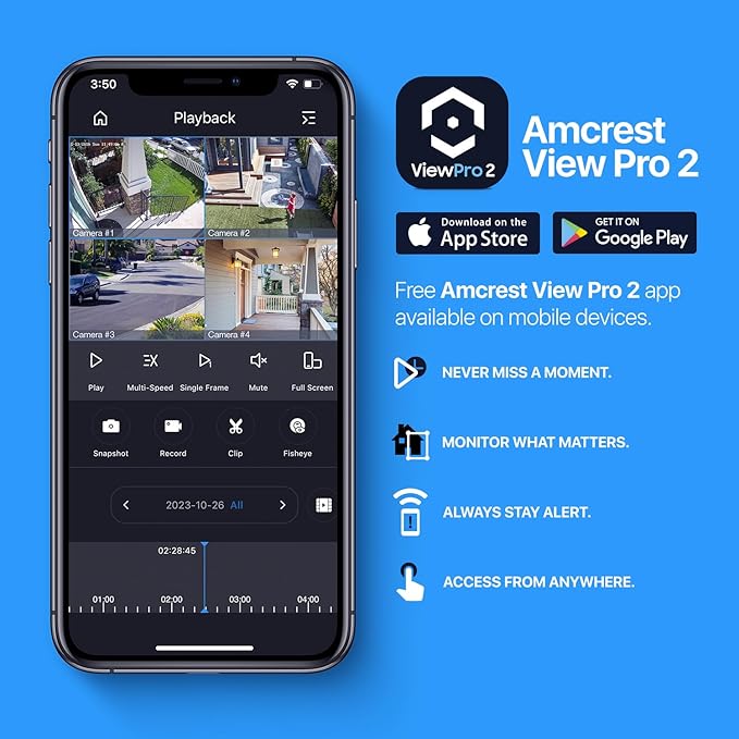Amcrest 5MP POE Camera, Outdoor Vandal Dome Security POE IP Camera, 5-Megapixel, 98ft NightVision, 2.8mm Lens, IP67, IK10 Resistance, MicroSD 256GB (Sold Separately), Cloud, NVR (IP5M-D1188EW-AI-V3) Amcrest