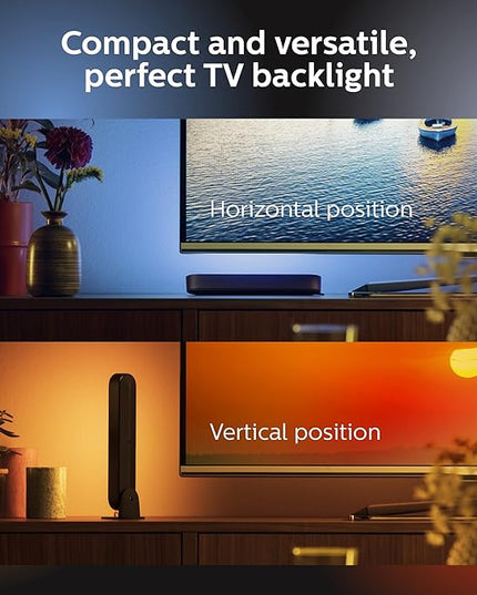 Philips Hue Smart Play Light Bar Base Kit, White - White & Color Ambiance LED Color-Changing Light - 1 Pack - Requires Bridge - Control with App - Works with Alexa, Google Assistant and Apple HomeKit PhilipsHue
