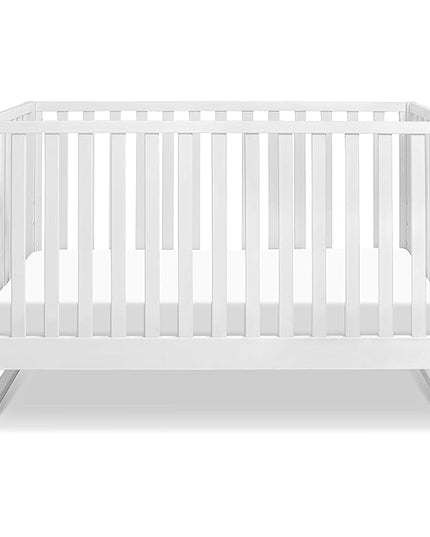 Davinci Hunter 3-in-1 Convertible Crib, White, Easy Assemble, Greenguard Gold Certified - LeafyLoom