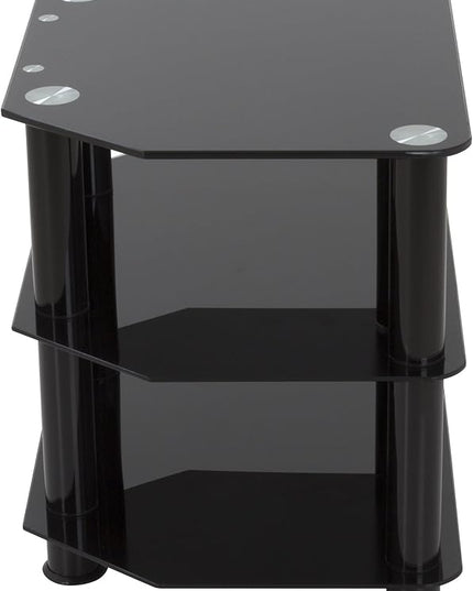 AVF Steel TV Stand with Cable Management for up to 32" TVs in Black - LeafyLoom