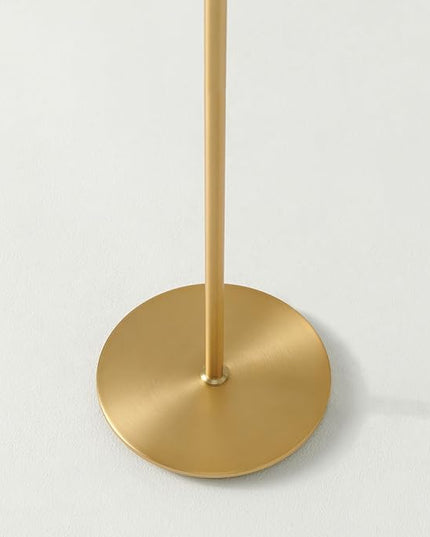 Brightech Gemini Floor Lamp, Dimmable Standing Lamp with Two Lights for Bedroom Reading, Modern Tall Tree Lamp for Offices, Mid-Century LED Lamp for Living Rooms, Great Living Room Decor - Gold/Brass - LeafyLoom
