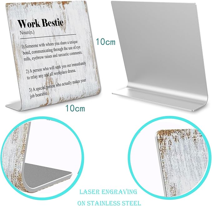 Work Bestie Gifts for Women Leaving Going Away Gift for Coworker Funny Coworker Leaving Gifts Sarcastic Farewell Gifts for Coworkers Leaving Colleague Farewell Signs Gift LD8 - LeafyLoom