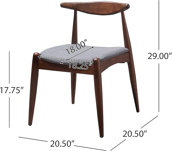 Christopher Knight Home Francie Fabric and Walnut Wood Dining Set, Light Grey / Walnut - LeafyLoom