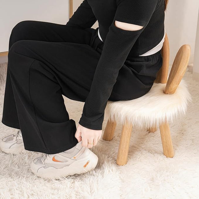 Wooden Toddler Chair Rabbit Stool Suitable for A Variety of Color Rest Stool for Any Room Decoration Game Room Cute Chair - LeafyLoom