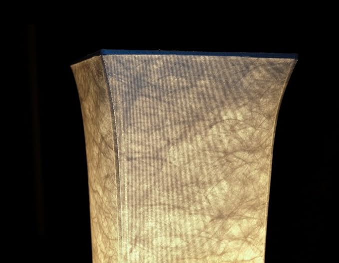 LEONC Design 52'' LED Floor Lamp & 2 Light Bulbs，Contemporary Roman Columns Standing Floor Lamps for Living Room Bedroom Warm Atmosphere(Tyvek Dupont 10 x 10 x 52 inch) - LeafyLoom