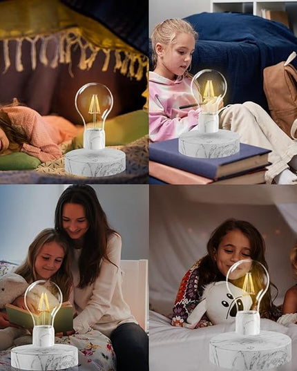 Magnetic Levitating Light Bulb Lamp, 360 Degree Rotating Floating Bulb Desk Lamp, Magnetic Levitation Bulb Night Lights, Cool Gifts, Room Office Decorative Lamp (White) - LeafyLoom