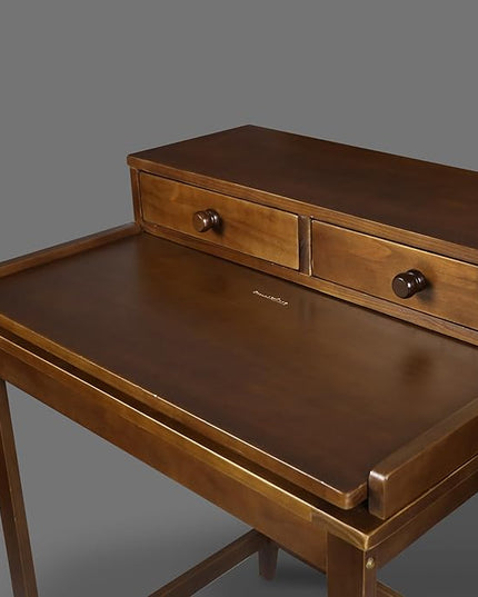 Casual Home Office Concealed Compartment Desk, Truffle Brown - LeafyLoom