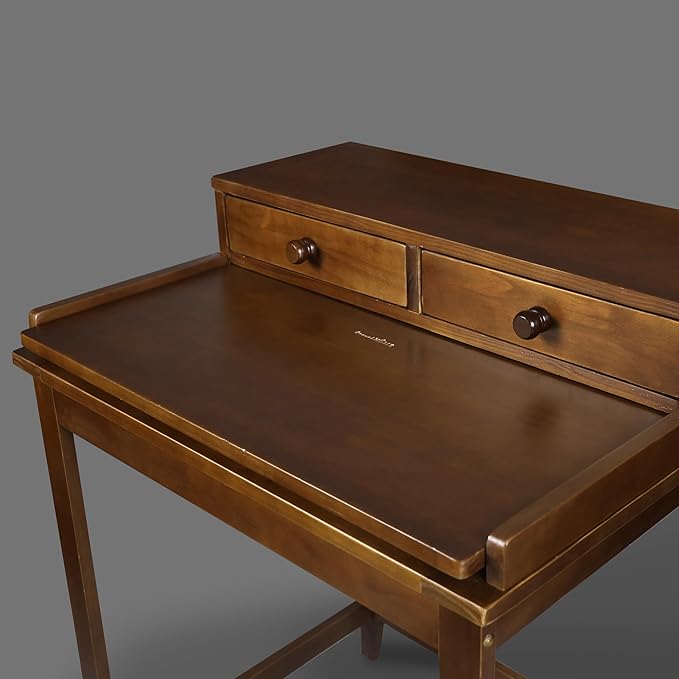 Casual Home Office Concealed Compartment Desk, Truffle Brown - LeafyLoom