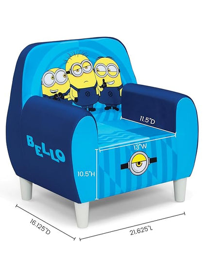 Delta Children Minions Foam Chair for Kids, Blue - LeafyLoom