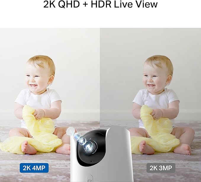 TP-Link Tapo 2K QHD Pan/Tilt Wi-Fi Camera | Apple HomeKit | Physical Privacy Mode | Color Night Vision | Motion Tracking | 2-Way Audio | Local/Cloud Storage | Works w/Alexa&Google Home | (Tapo C225) Tapo