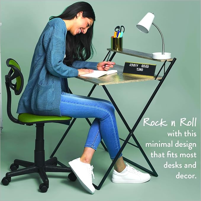 Swivel Mesh Desk Chair, Neon 21D x 21W x 33H in - LeafyLoom