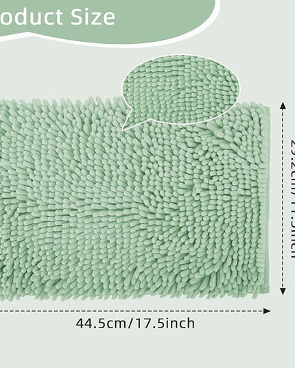 Locker Rug school girl rugs Carpet Chenille 100% Microfiber Locker Carpet with Non Skid Backing Locker Decorations (Green, 11.5X17.5) - LeafyLoom