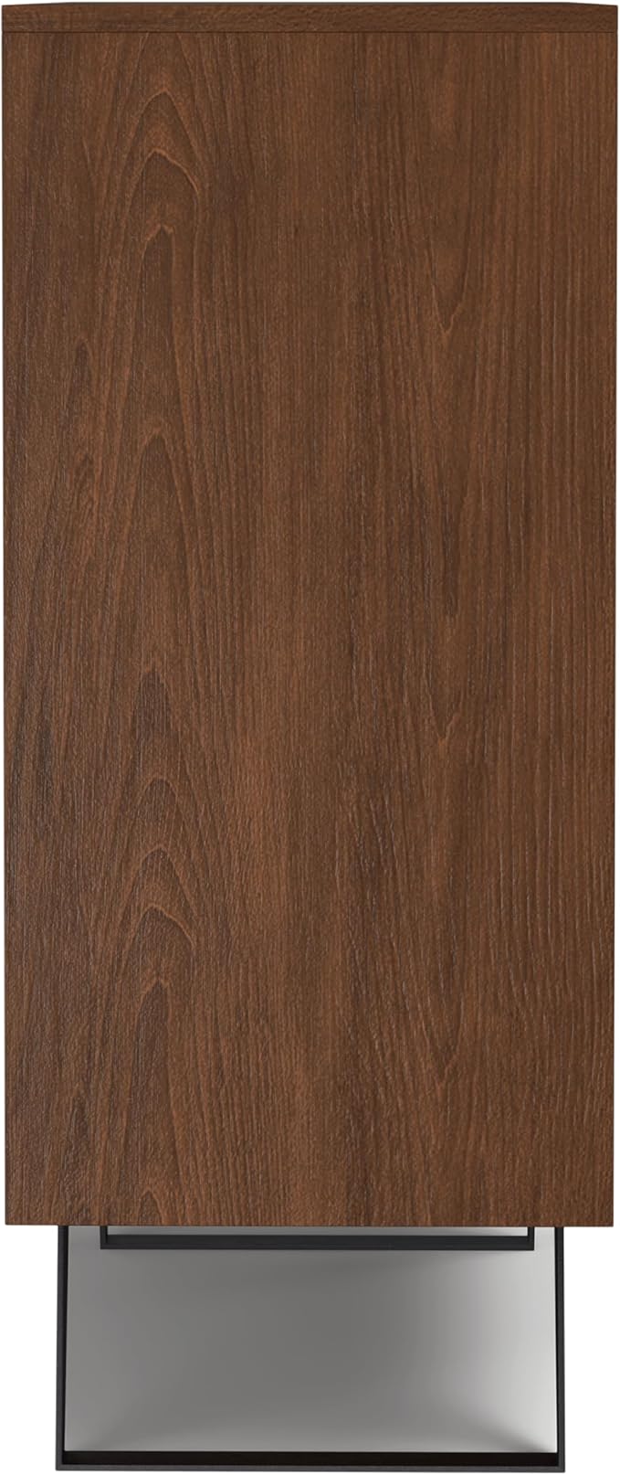 SIMPLIHOME Lowry 39 Inch Wide Modern Industrial Medium Storage Cabinet in SOLID WALNUT WOOD, For the Living Room, Entryway and Family Room - LeafyLoom