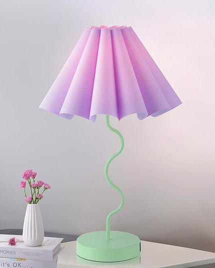 Table Lamps for Bedroom Modern Single Table Lamp for Night Stands Beside Lamps Living Room End Table Lamp (Green) - LeafyLoom