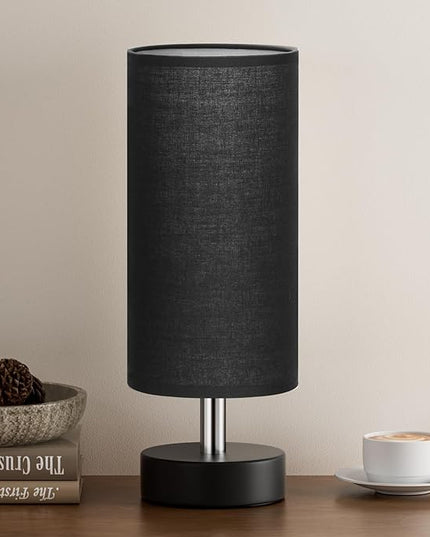 Small Table Lamp for Bedroom - Bedside Lamps for Night Stands, Minimalist Nightstand Light Lamp, Desk Lamps for Reading Room, Kids Room, Living Room, Office, Dorm - LeafyLoom