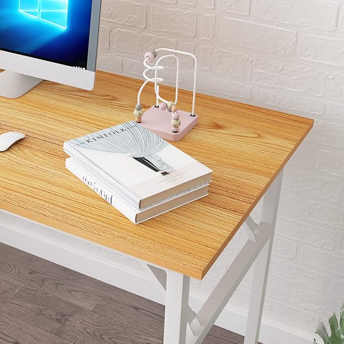 Computer Desk,55" Modern Simple Style Folding Tables,Home Office Writing Desk, Space Saving Foldable Table, No Install Needed - LeafyLoom