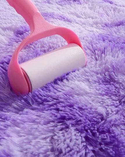 AROGAN Soft Rainbow Area Rugs for Girls Room 2x6 Feet, Fluffy Girls Bedroom Rugs, Princess Rug, Cute Colorful Carpet for Kids Teens Nursery Toddler （Purple） - LeafyLoom