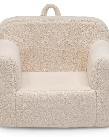Delta Children Cozee Sherpa Chair, Cream - LeafyLoom