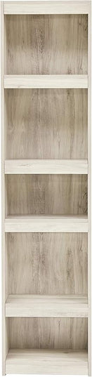 Signature Design by Ashley Carynhurst Farmhouse 60" Home Office Desk with Drawers, Distressed White & Bellaby Farmhouse Pier with 3 Adjustable Shelves, Whitewash - LeafyLoom