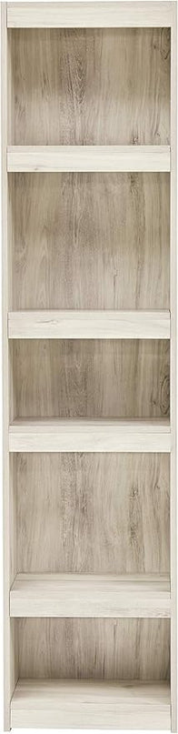Signature Design by Ashley Carynhurst Farmhouse 60" Home Office Desk with Drawers, Distressed White & Bellaby Farmhouse Pier with 3 Adjustable Shelves, Whitewash - LeafyLoom