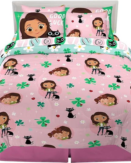 Skydance Luck Kids Bedding Super Soft Comforter and Sheet Set with Sham, 7 Piece Full Size, By Franco - LeafyLoom
