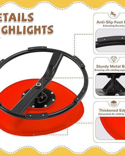 Zhenx Spinning Chair for Kids, Autism Kids Swivel Chair, Kids Sensory Chair, Spinning Chair for Autistic Kids & ADHD Children, Sit and Spin Training Body Coordination(Red) - LeafyLoom