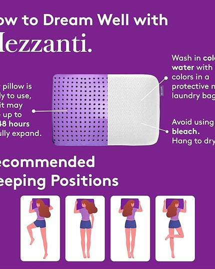 Ultra Slim Pillow - Flat & Thin pillow for Sleeping | Stomach Sleeping Pillow | 2.4 inch thin memory foam pillow for stomach sleepers - LeafyLoom