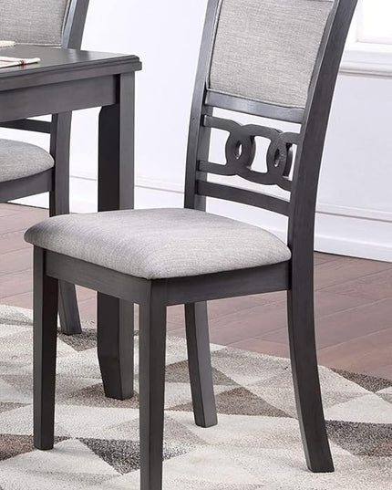 New Classic Furniture Gia Dining Chairs, Set of 2, Gray - LeafyLoom