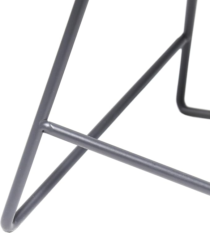 Simple Designs LT2066-GOG 14" Down to the Wire Metal Table Lamp with Fabric Shade, Gray with Gray Shade - LeafyLoom