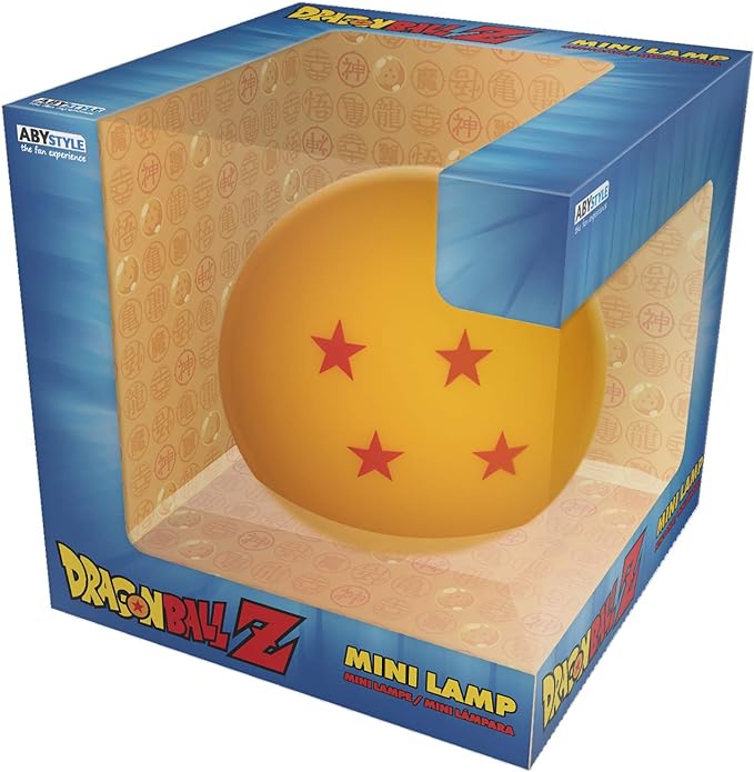 ABYSTYLE Dragon Ball Z 4 Star Replica Mini LED Desk Lamp 3.2" Soft & Warm Yellow DBZ Desktop Light. Great for Anime Manga Home Room Office Decor Gifts - LeafyLoom