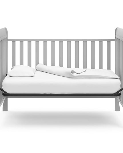 Storkcraft Maxwell Convertible Crib (Pebble Gray) – GREENGUARD Gold Certified, Converts to Toddler Bed and Daybed, Fits Standard Full-Size Crib Mattress, Classic Crib with Traditional Sleigh Design - LeafyLoom