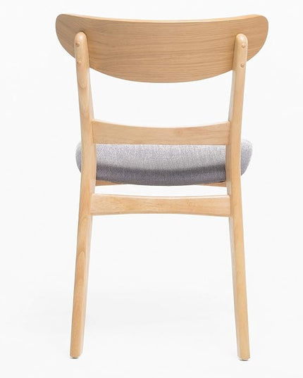 Christopher Knight Home Idalia Dining Chairs, 2-Pcs Set, Dark Grey / Oak Finish - LeafyLoom